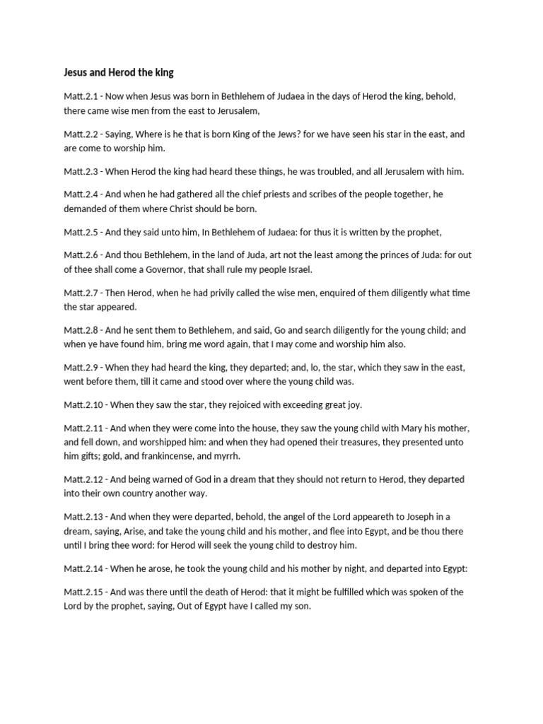 Jesus' Birth and Herod's Decree | PDF | Jesus | Biblical Magi
