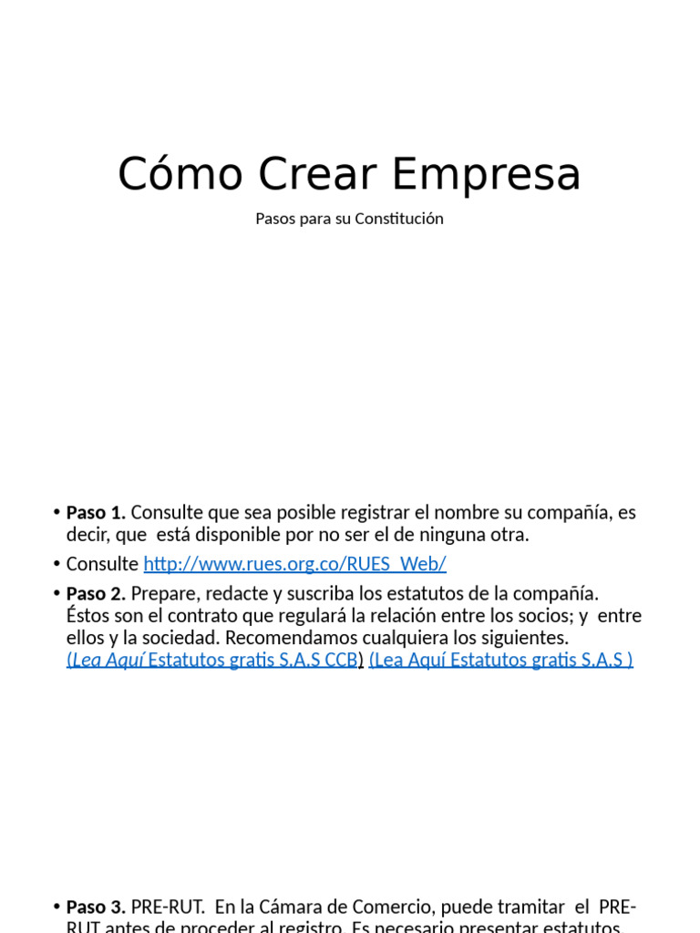 Guía para Crear una Empresa en 10 Pasos | PDF