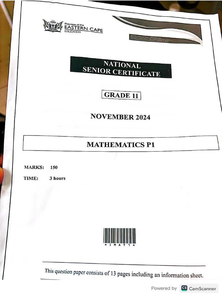 2024 Ec Grade 11 Paper 1 | PDF