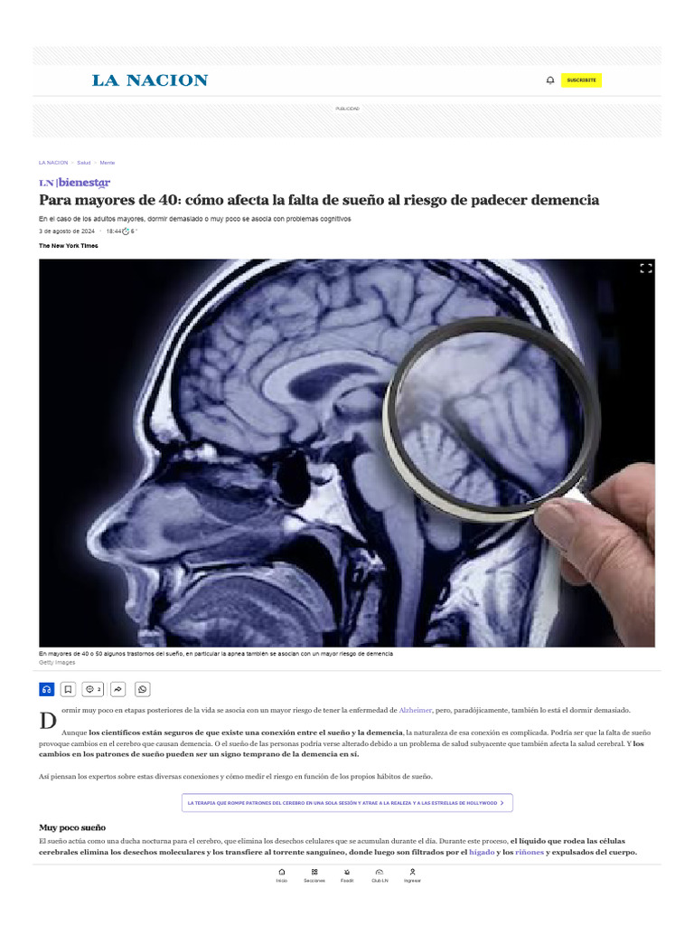 Para Mayores de 40 - Cómo Afecta La Falta de Sueño Al Riesgo de Padecer ...
