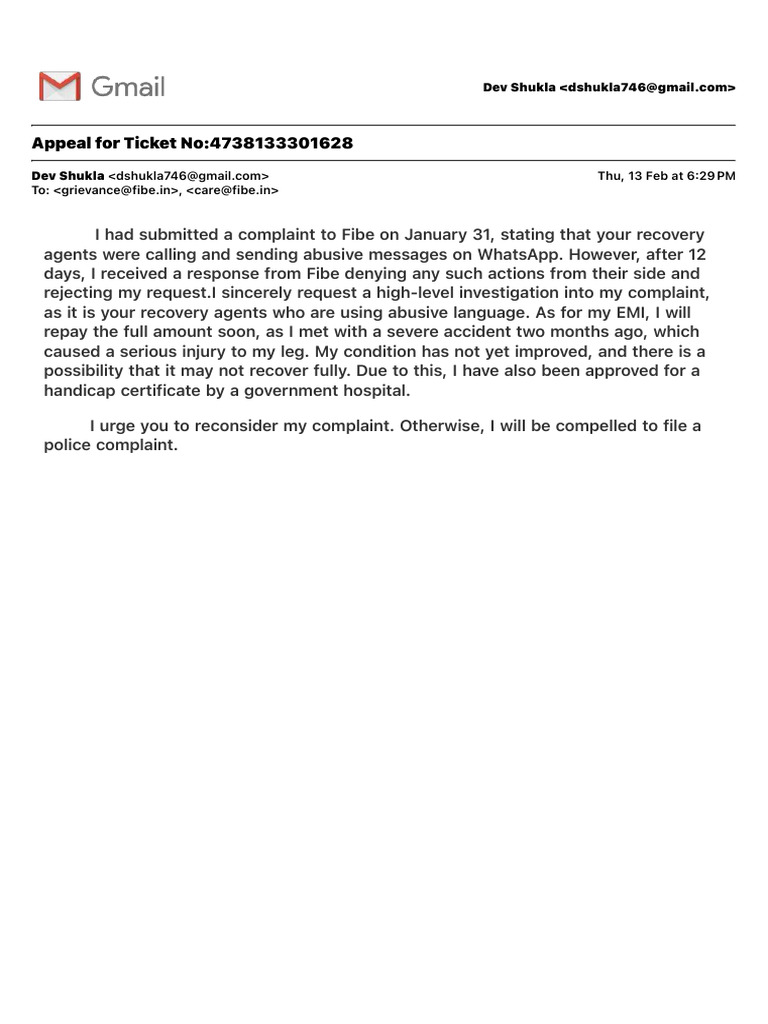 Beautiful view of Complaint Incident Details