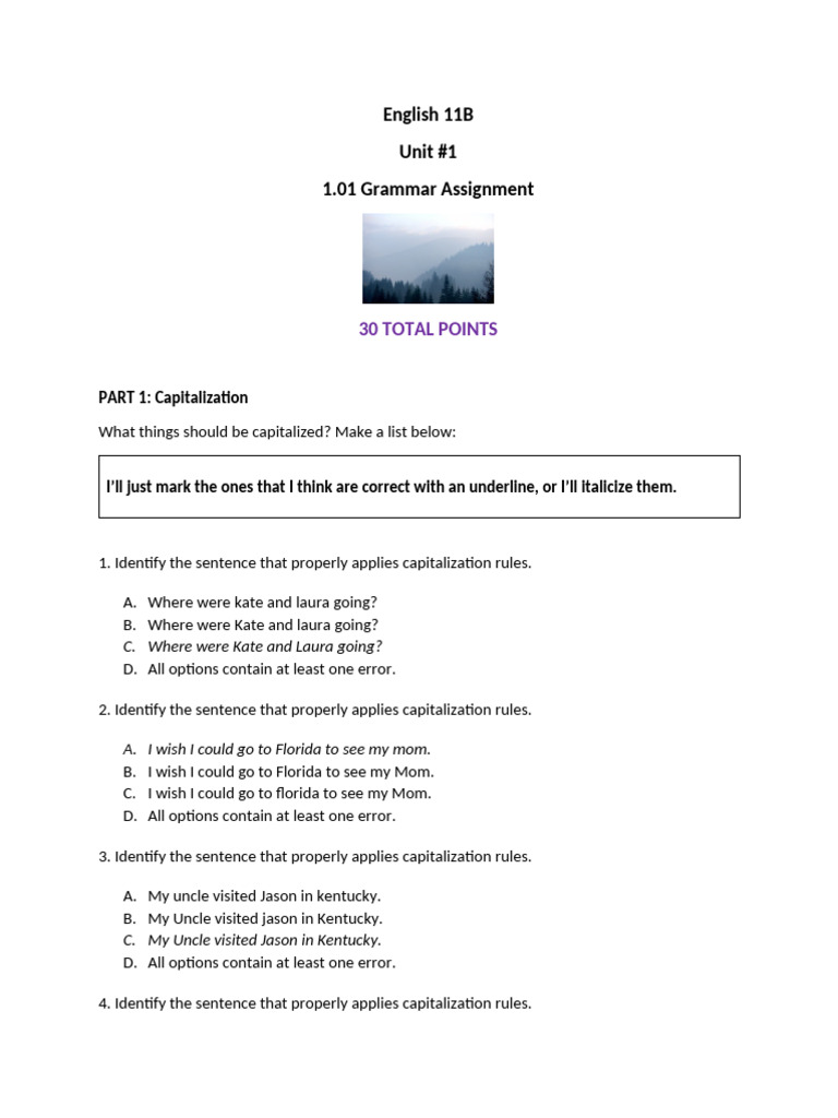 Capitalization and Punctuation Guide | PDF