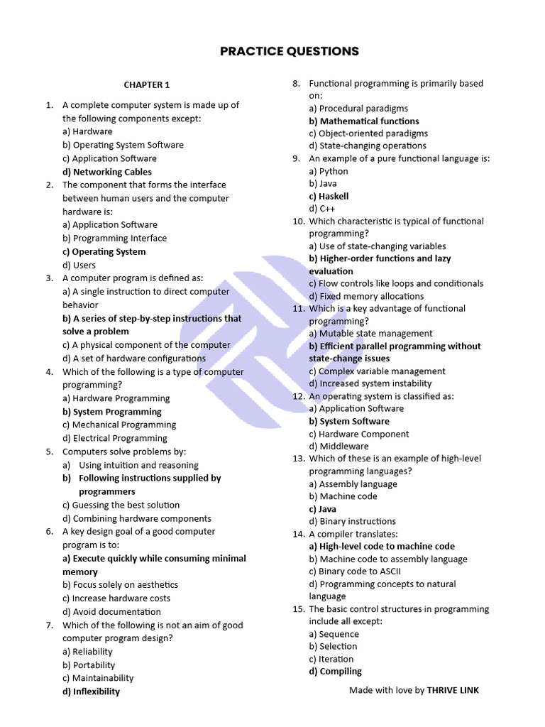 Computer Programming COS 201 (Chapter 1 & 2) | PDF | Computer ...
