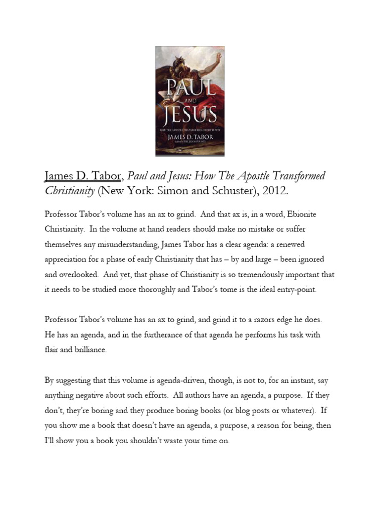 tabor | PDF | Paul The Apostle | Jesus