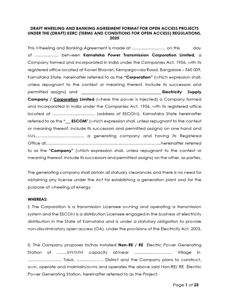 draft WBA Format | PDF | Renewable Energy | Electrical Grid