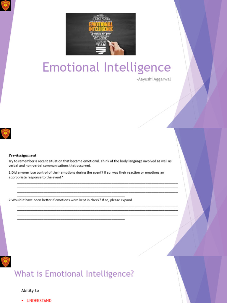 Emotional Intelligence Bocc PDF | PDF | Empathy | Nonverbal Communication