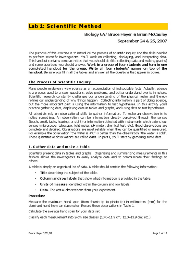 01 Scientific Method 07 F | PDF | Experiment | Hypothesis