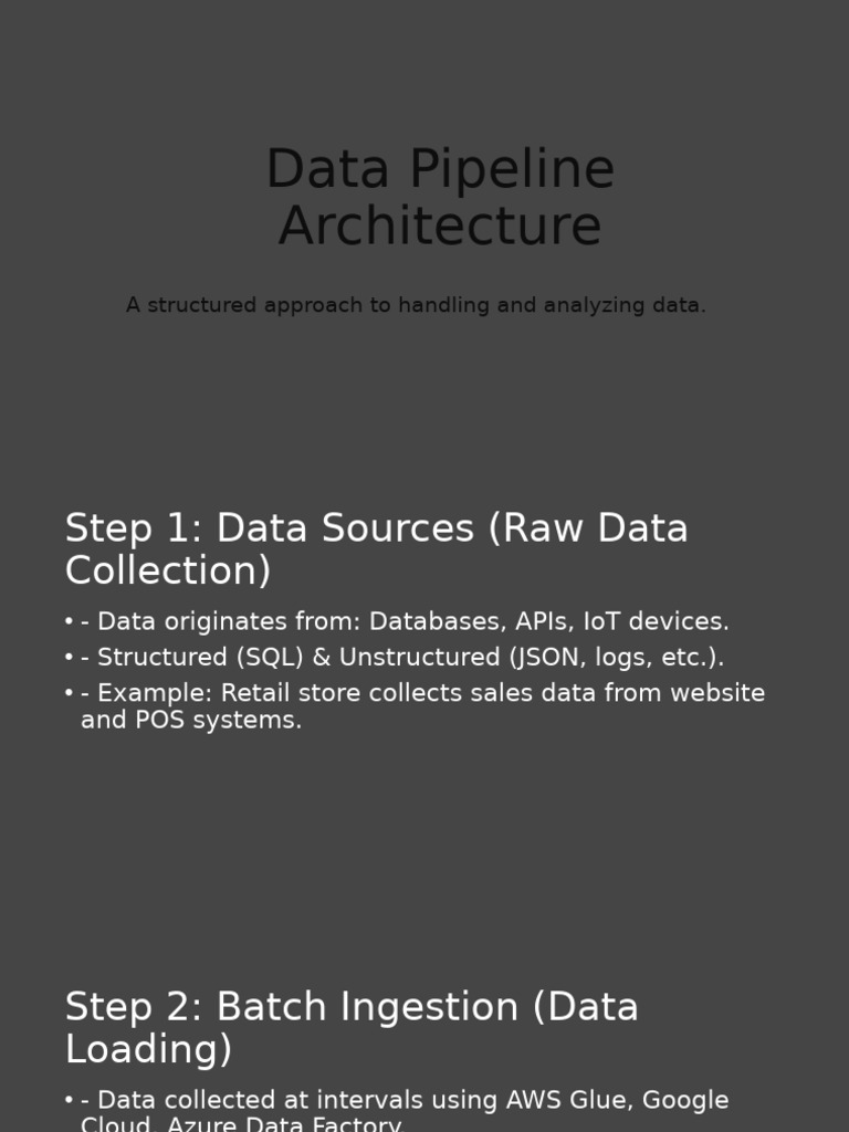Data Pipeline Architecture | PDF