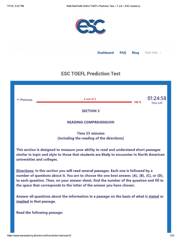 Sesi 3 TOEFL | PDF