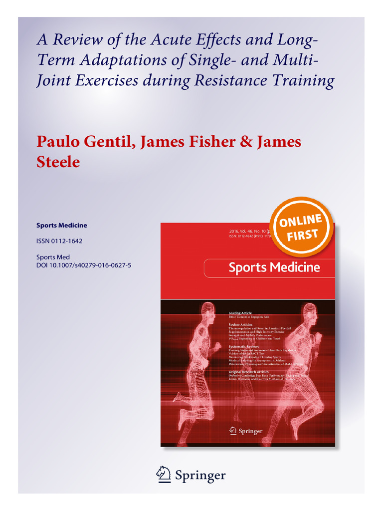 A Review of The Acute Effects and Long-Term Adaptations of Single - and ...