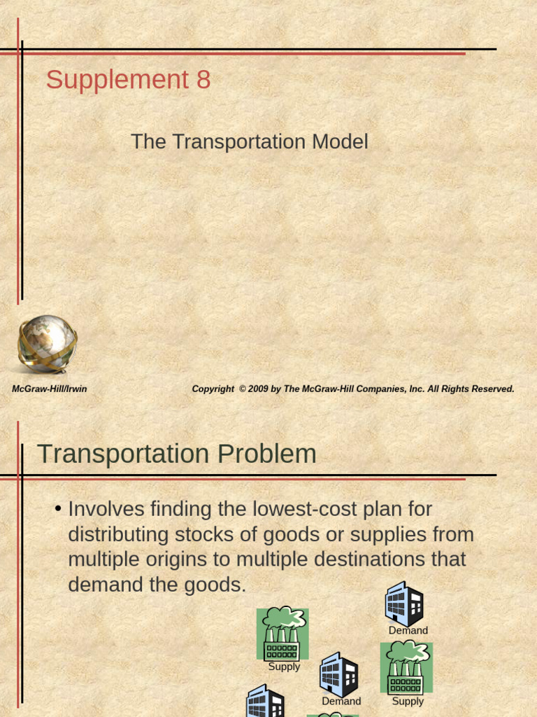 CH 8 Transportation Model | PDF | Transport | Demand