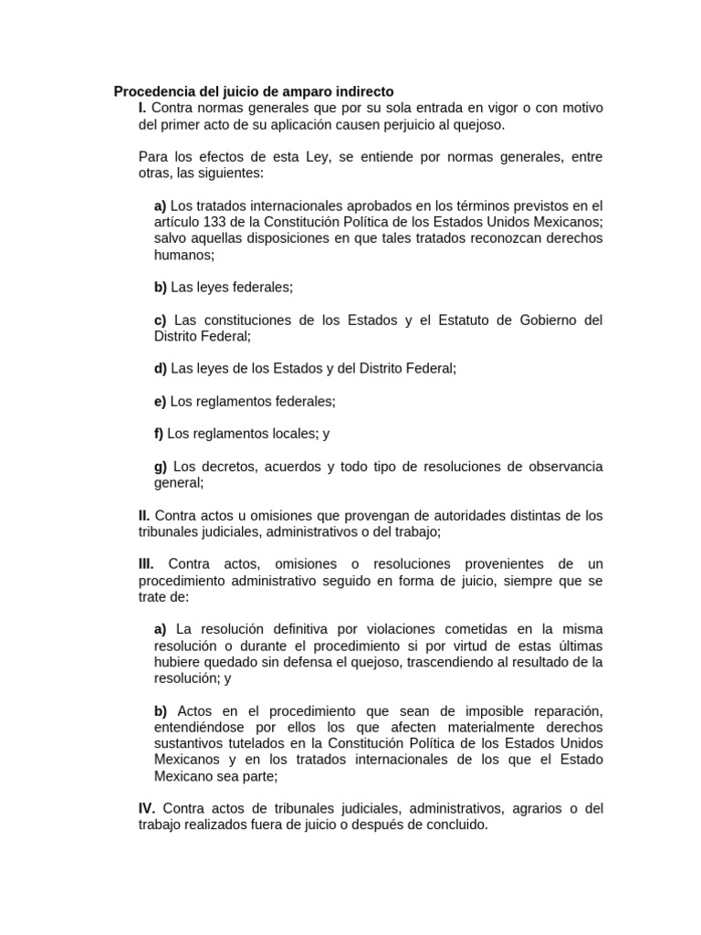 Procedencia del juicio de amparo indirecto | PDF | Judicaturas | Mandato