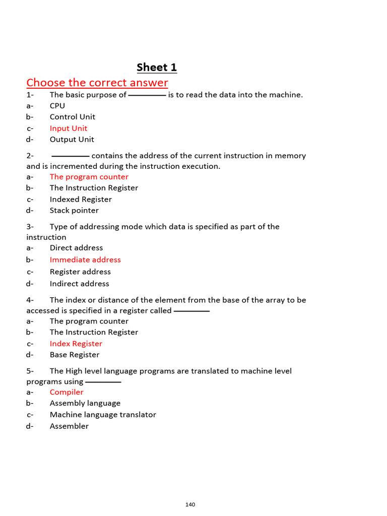 Doctor's MCQ Microprocessor | PDF | Computer Programming | Computer ...