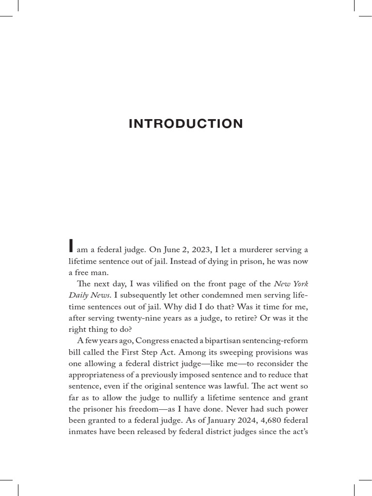 A Second Chance - Introduction | PDF | Prison | Parole