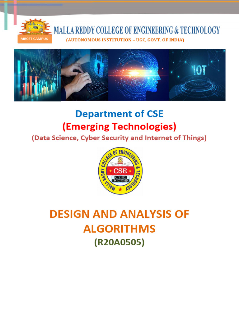 Design and Analysis of Algorithms | PDF | Time Complexity | Computer ...