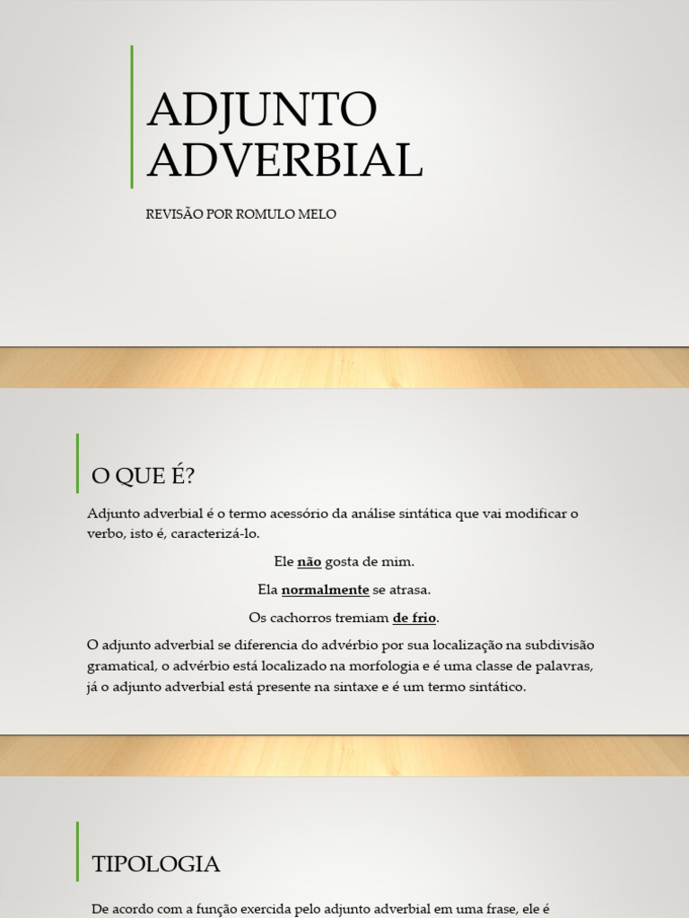 Adjunto Adverbial | PDF