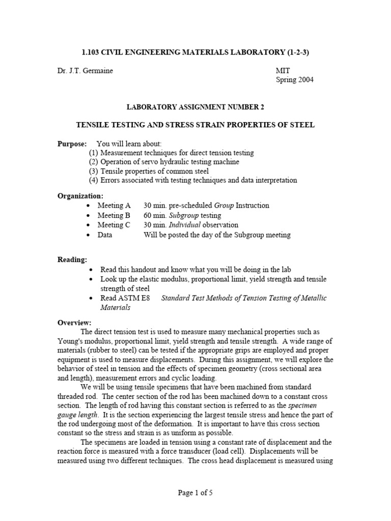 Lab 2 | PDF | Deformation (Engineering) | Strength Of Materials