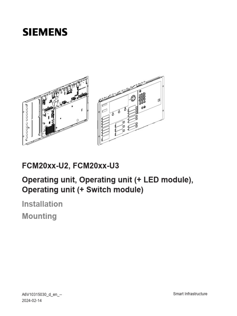 FCM20xx Operating Unit Overview | PDF | Electromagnetic Interference ...