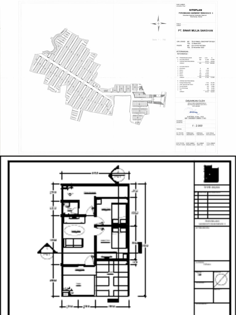 Rencana Detail Ruko Harmony Residence 3 | PDF