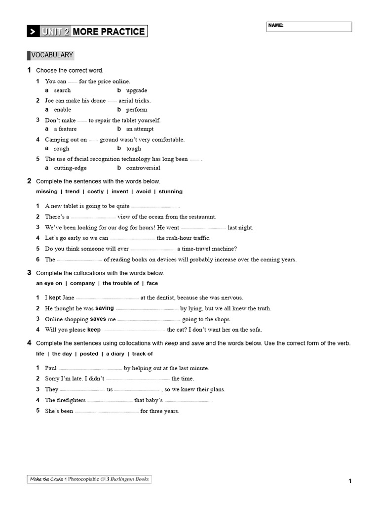 Vocabulary and Grammar Practice Guide | PDF | Unmanned Aerial Vehicle