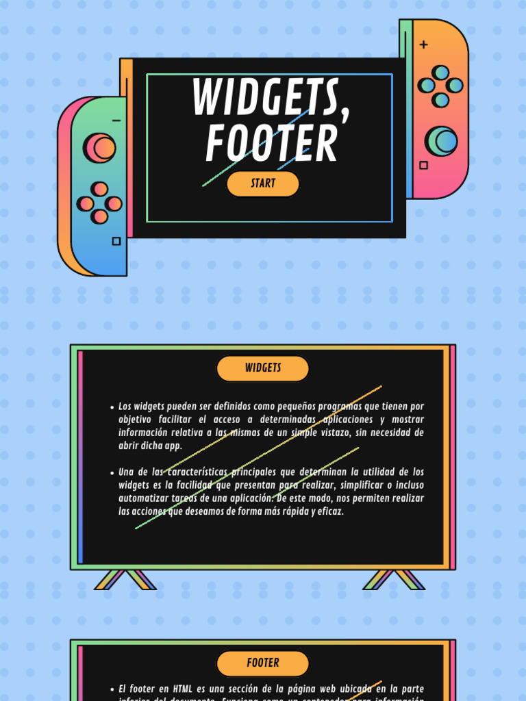 Widgets y Footer en HTML: Guía Esencial | PDF