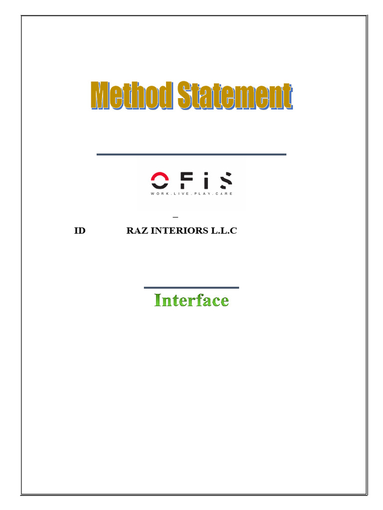 LVT Installation Method Statement for City Walk | PDF | Personal ...