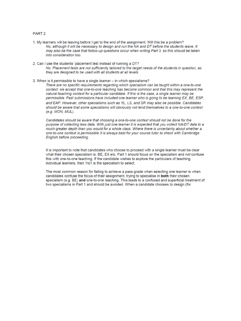 Part 2 FAQs | PDF