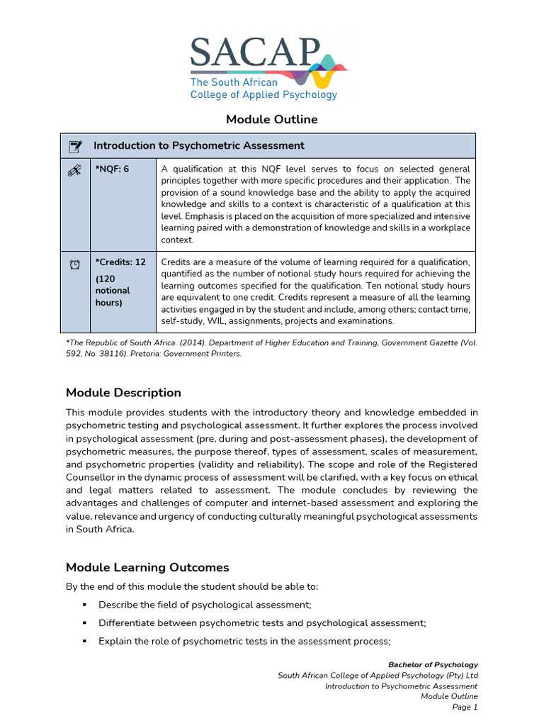 Introduction to Psychometric Assessment | PDF | Educational Assessment ...