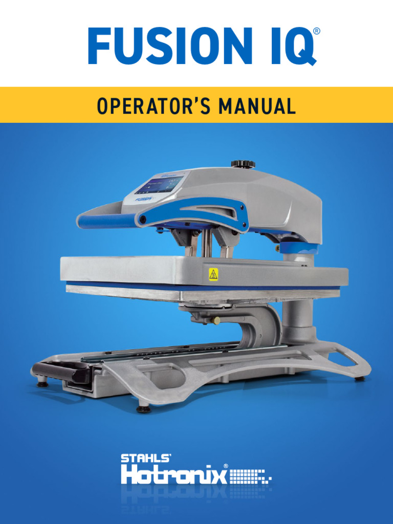 Fusion IQ Operators Manual | PDF | Screw | Manufactured Goods