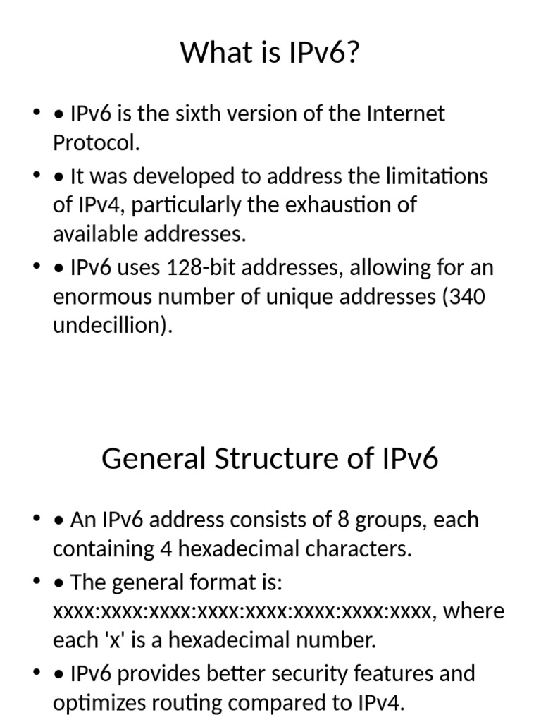 Understanding IPv6 Structure | PDF
