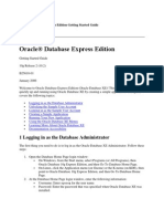 Oracle® Database Express Edition: 1 Logging in As The Database Administrator