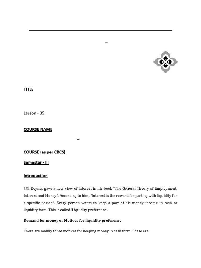 Academic Script - Pom - 35200228060602025858 | PDF | Demand For Money ...