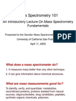 An Introductory Lecture On Mass Spectrometry Fundamentals