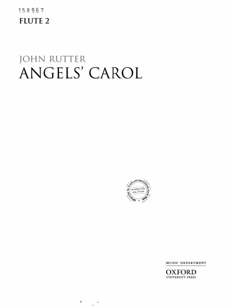 Rutter Angels Carol Flöte 2 | PDF