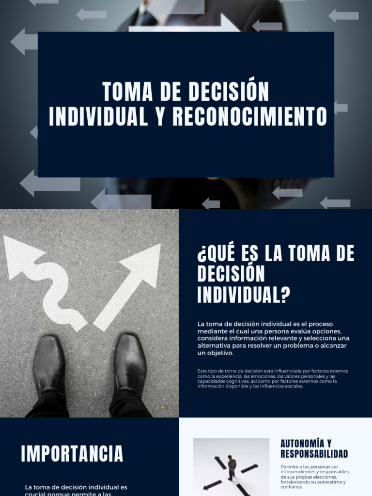Toma de Decisión Individual y Reconocimiento | PDF | Toma de decisiones ...
