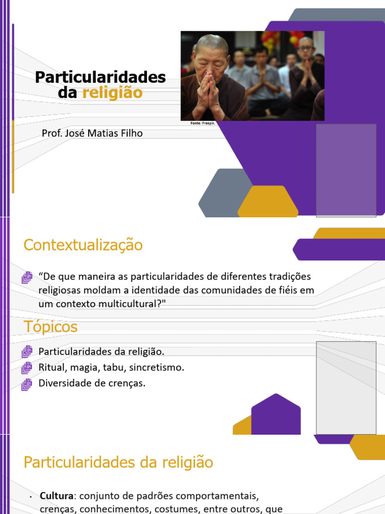 Particularidades Religiosas e Identidade Cultural | PDF | Rituais ...
