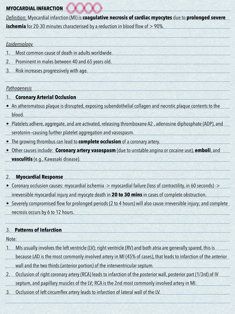 Myocardial Infarction Overview and Diagnosis | PDF | Myocardial ...