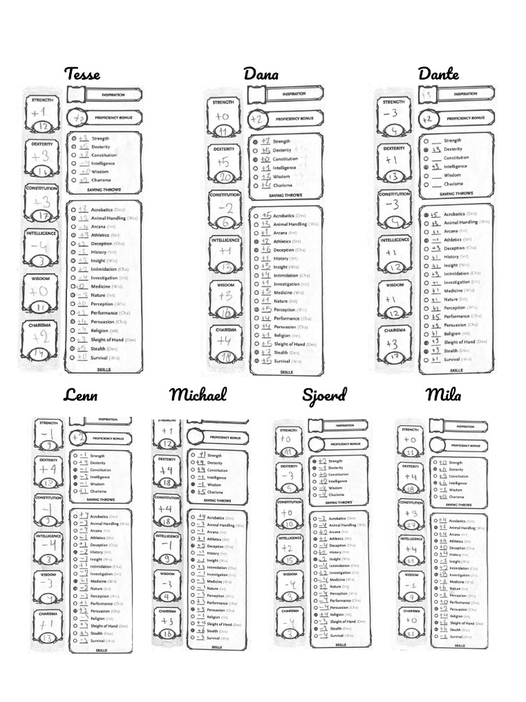 dnd stats PDF