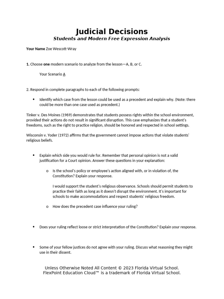Judicial Decisions Template | PDF