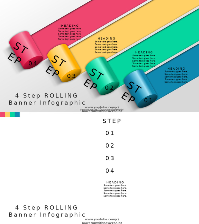 4-Step Rolling Banner Infographic | PDF