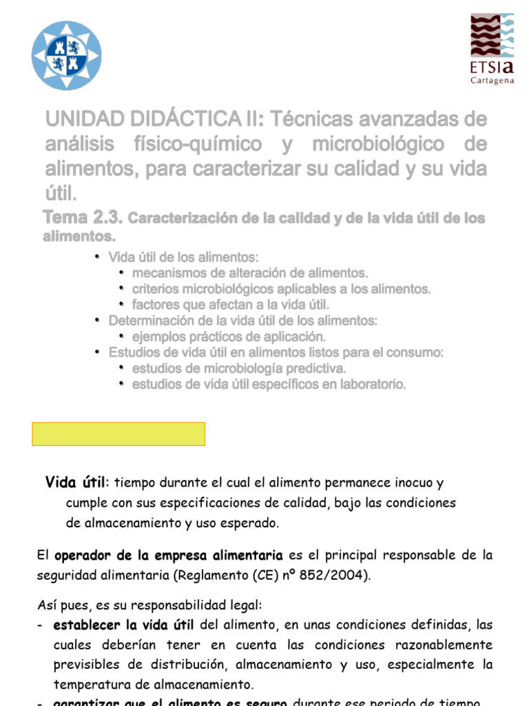 Estudios de Vida Útil | PDF | Alimentos | Industria de alimentos