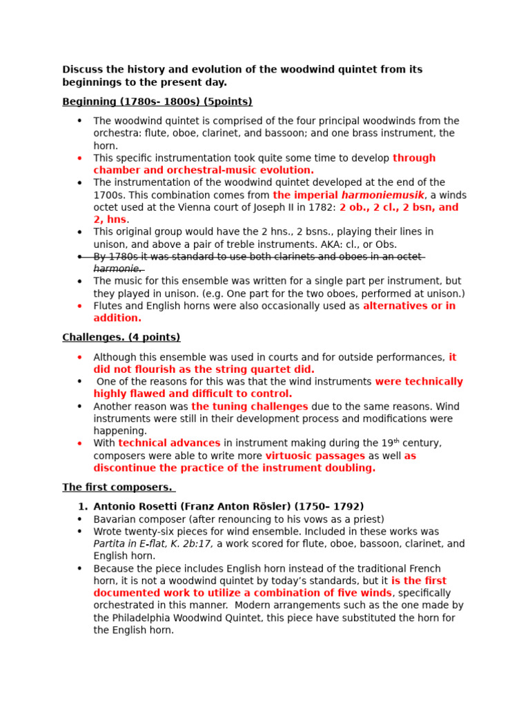 Woodwind Quintet Pdf Chamber Music Cor Anglais