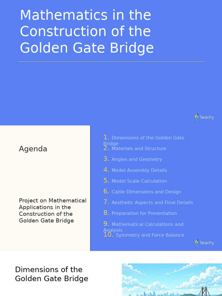 Mathematics Behind Golden Gate Bridge | PDF | Force | Bridge