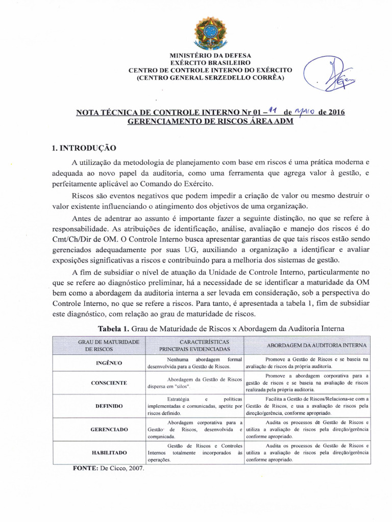 Nota - Tecnica.de - Controle Interno - nr.01 2016 | PDF