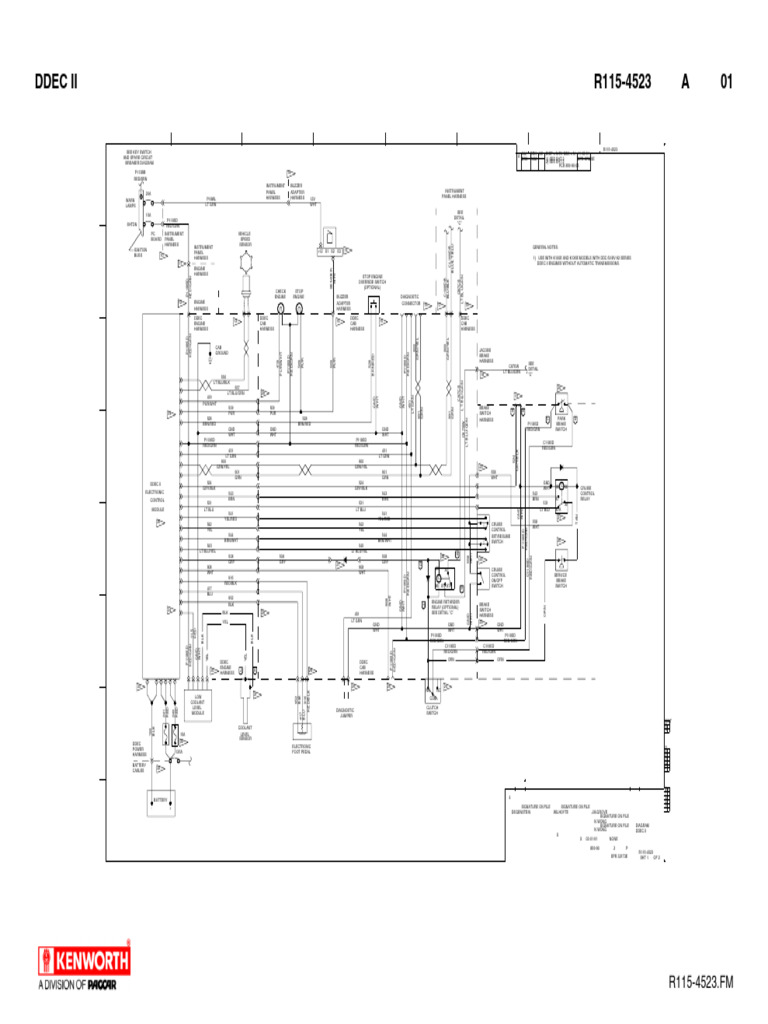 DDEC II Engine Wiring Diagram | PDF | Motor Vehicle | Automotive ...