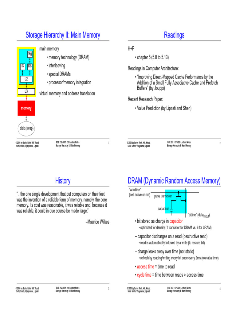 5.2-memory | PDF | Random Access Memory | Dynamic Random Access Memory