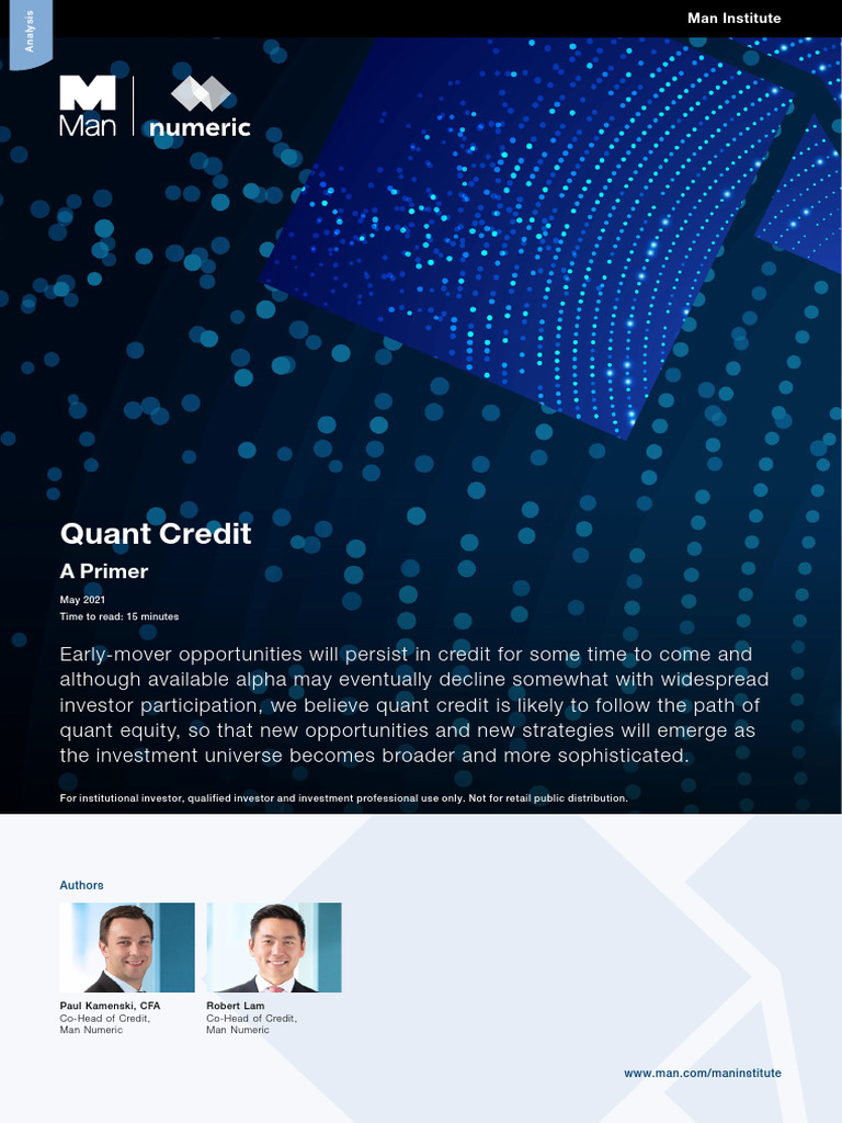 Understanding Quant Credit Strategies | PDF | Financial Risk | Bonds ...