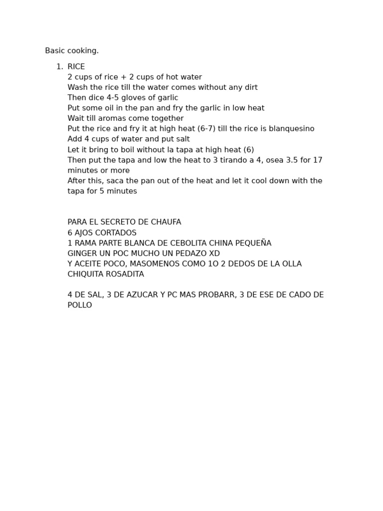 Easy Garlic Rice Recipe Guide | PDF