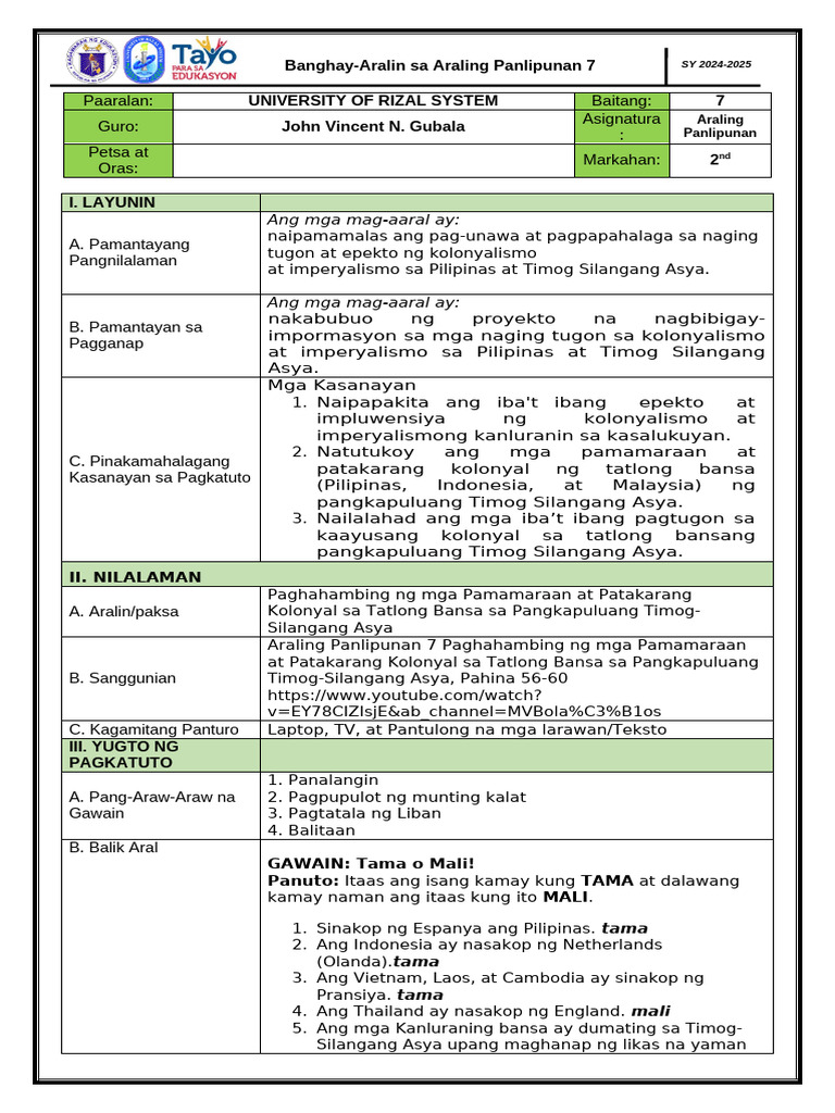 Banghay | PDF