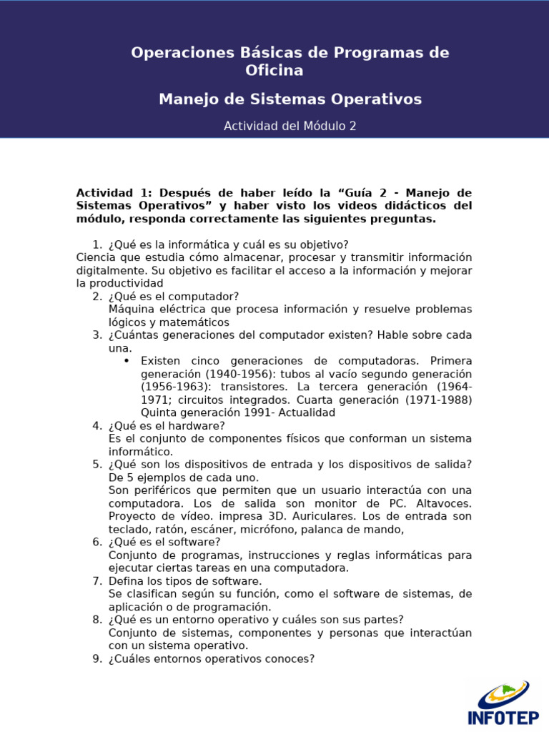 Actividad 1 - Módulo 2 (1) 3 | PDF | Hardware de la computadora ...